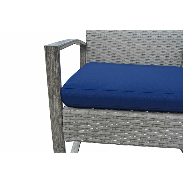 Stellahome Wicker Patio Furniture Outdoor Conversation Sets 4 Piece Grey Cushioned